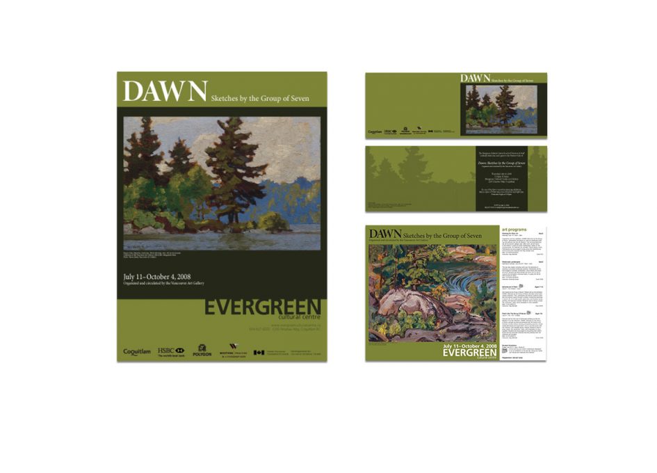 Evergreen Cultural Centre DAWN exhibition marketing