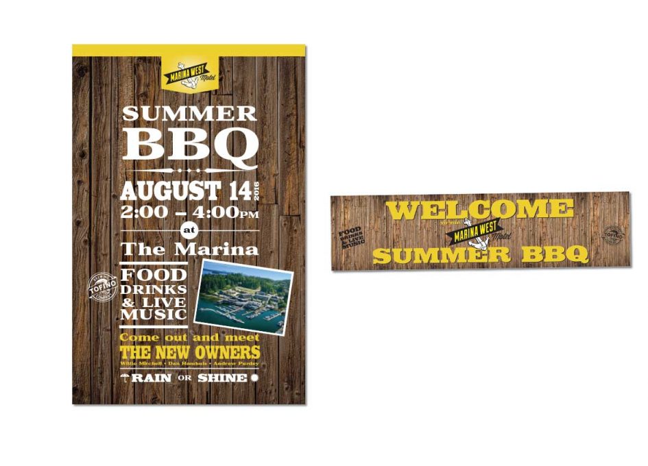 Marina West Summer BBQ Signage